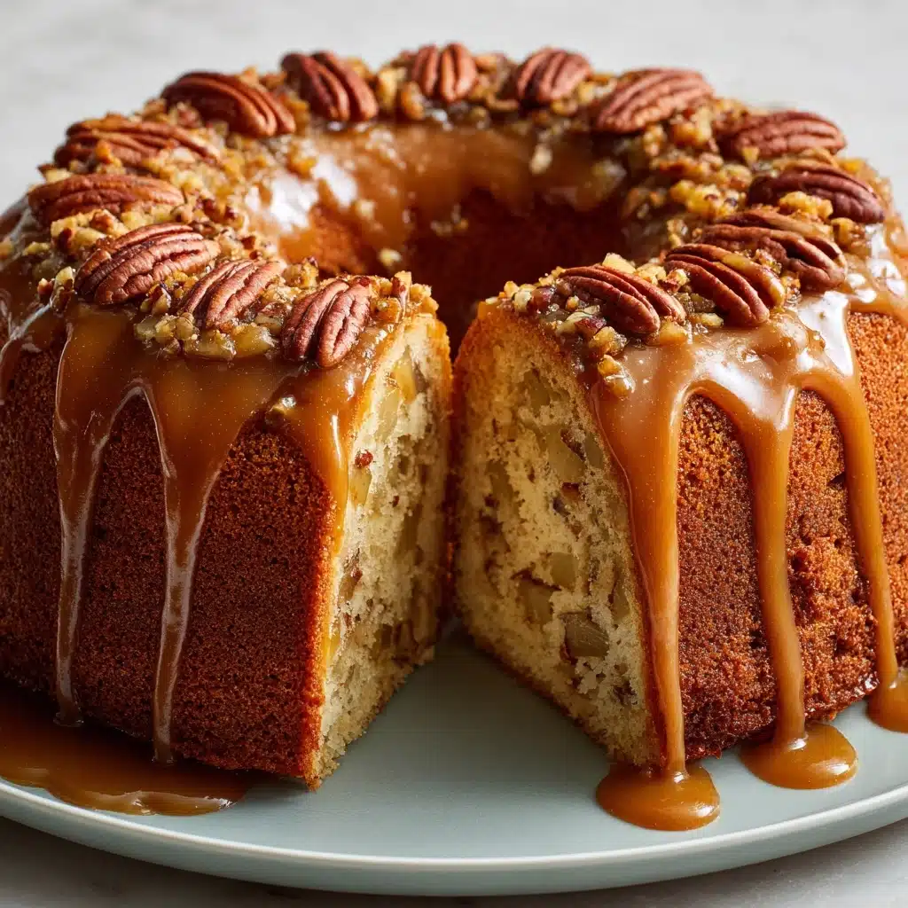 Apple Pecan Cake with Caramel Glaze Recipe