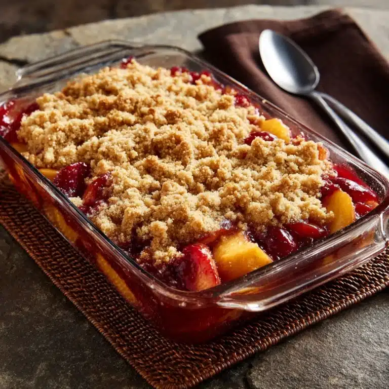 Peach Strawberry Crisp Recipe