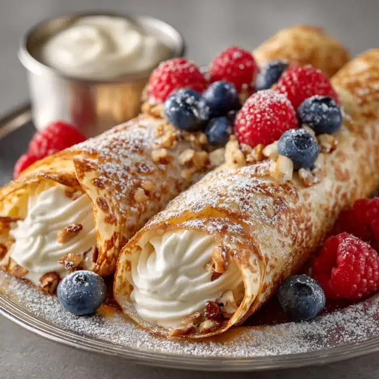 Cheesecake Crepe Roll-Ups Recipe