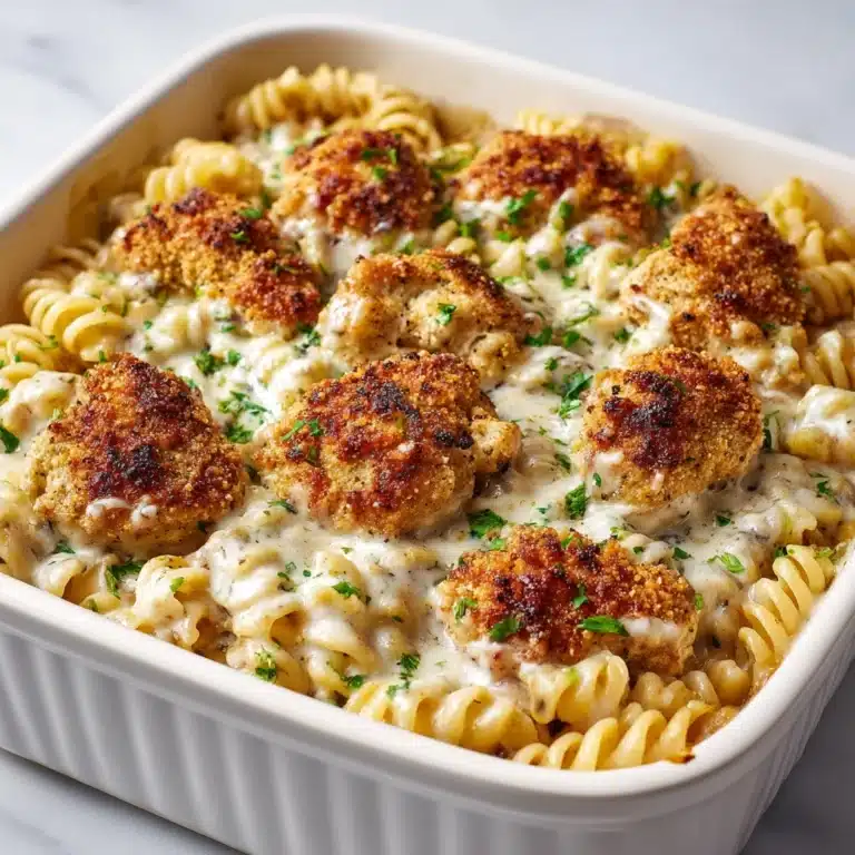 Creamy Garlic Parmesan Chicken Pasta Bake Recipe