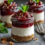No-Bake Rhubarb Cheesecake Jars Recipe