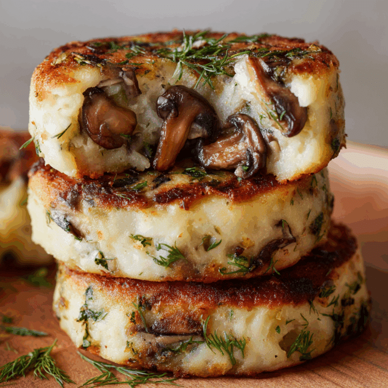 Mushroom Stuffed Potato Cakes Recipe
