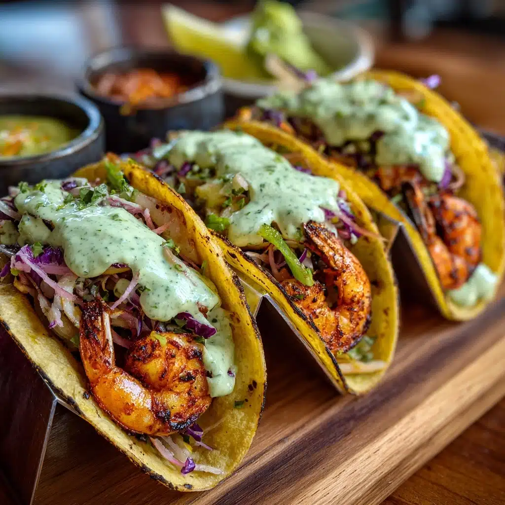 Spicy Shrimp Tacos with Avocado Crema Recipe