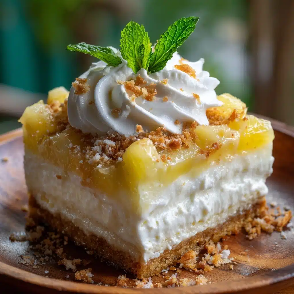 Coconut Pineapple Cheesecake Dessert Recipe - Recipe Image