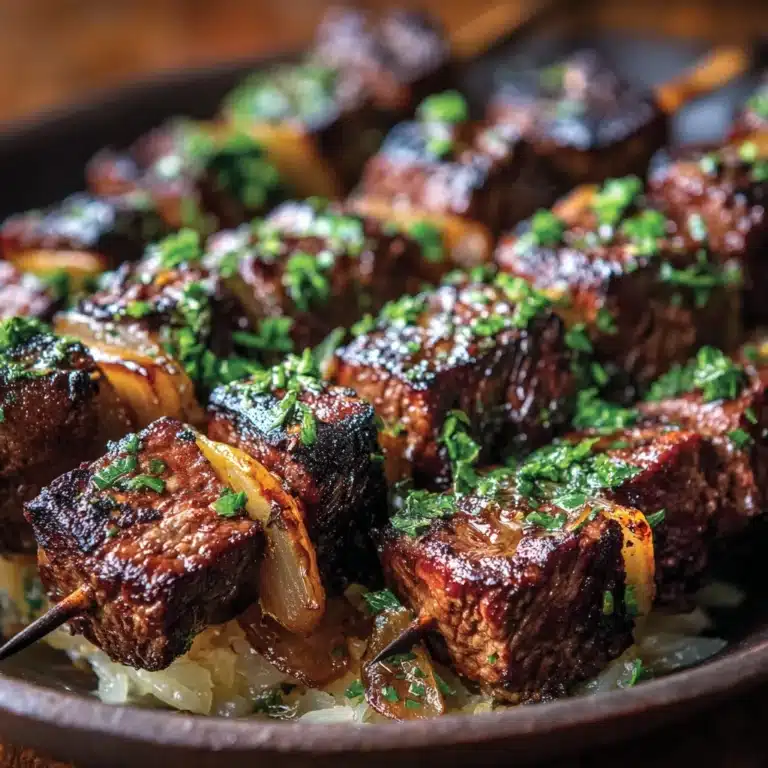 Reuben Steak Skewers with Sauerkraut Recipe