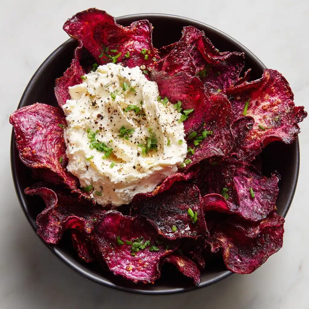 Roasted Beet Chips with Whipped Feta Dip Recipe