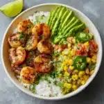 Chipotle Shrimp Avocado and Mango Rice Bowls Recipe