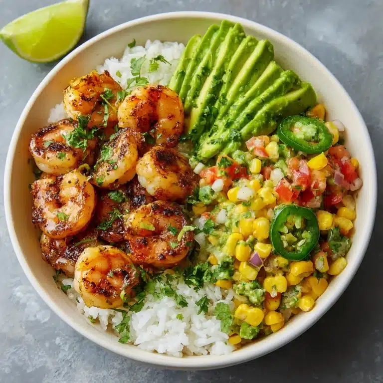 Chipotle Shrimp Avocado and Mango Rice Bowls Recipe