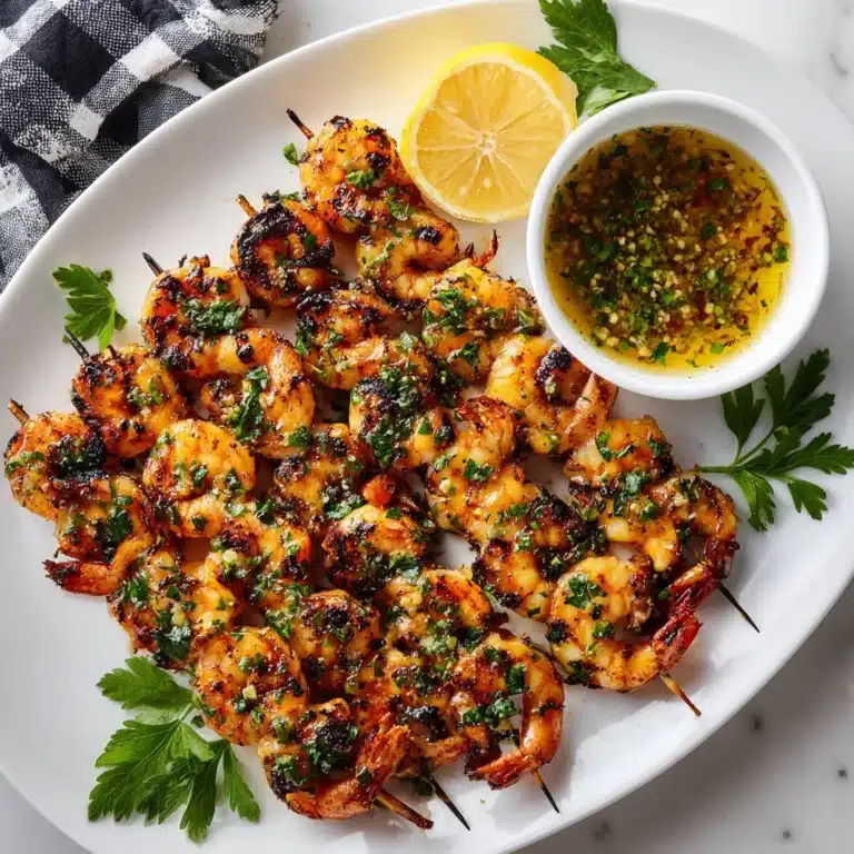 Garlic Grilled Shrimp Skewers Recipe