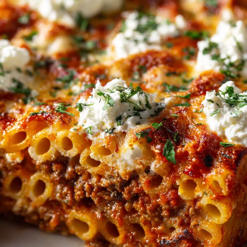 Baked Ziti with Ground Beef and Ricotta Recipe - Recipe Image