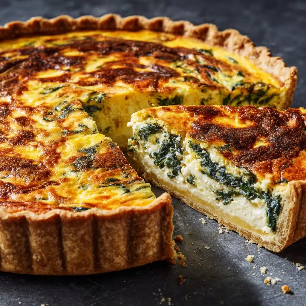 Elegant Ricotta and Spinach Quiche Recipe - Recipe Image