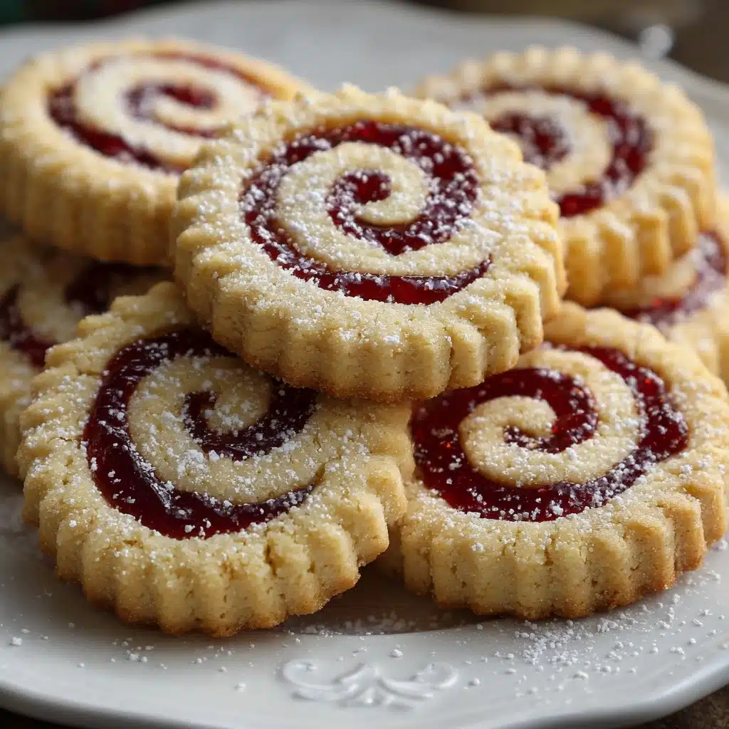Raspberry Swirl Shortbread Cookies Recipe - Recipe Image