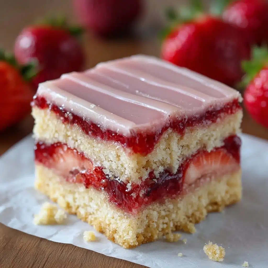 Strawberry Lemon Blondies Recipe