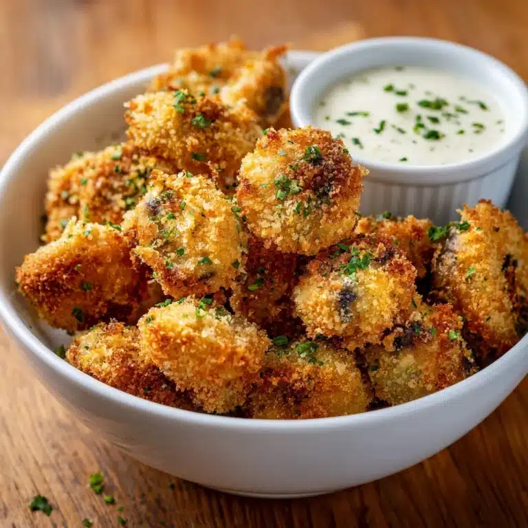 Crispy Fried Mushrooms with Cool Ranch Dip Recipe