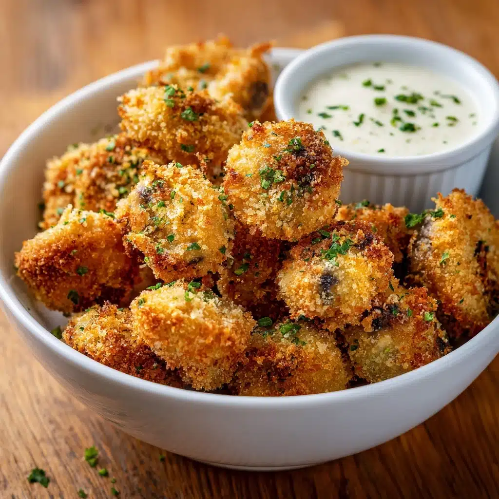 Crispy Fried Mushrooms with Cool Ranch Dip Recipe - Recipe Image