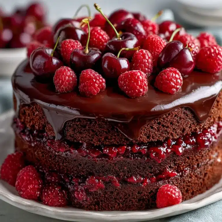 Chocolate Raspberry Truffle Cake Recipe