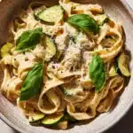 Lemon Basil Zucchini Pasta Alfredo Recipe
