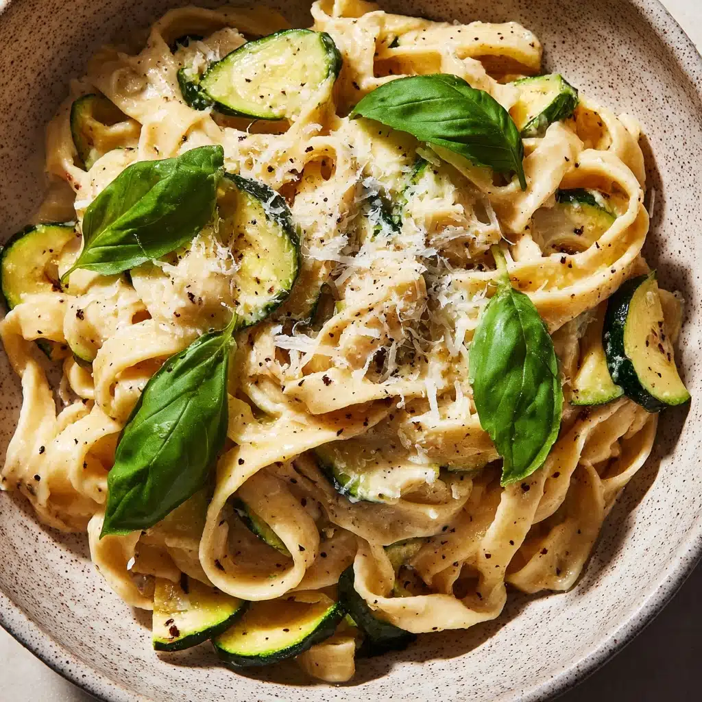 Lemon Basil Zucchini Pasta Alfredo Recipe - Recipe Image
