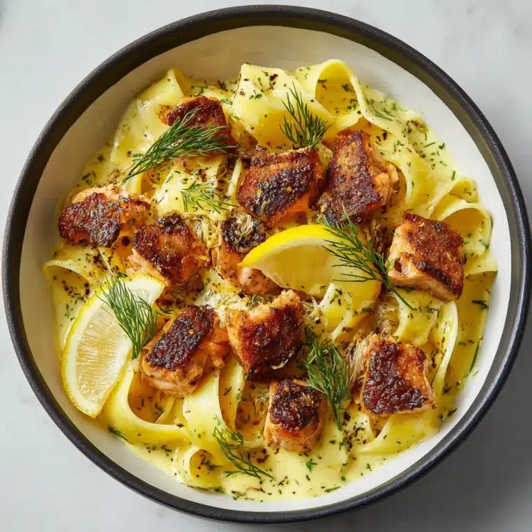 Citrus-Scented Pappardelle with Slow-Roasted Salmon Recipe