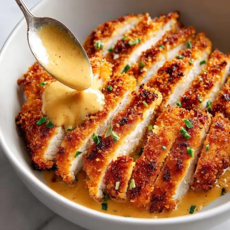 Parmesan Crusted Chicken with Creamy Garlic Sauce Recipe