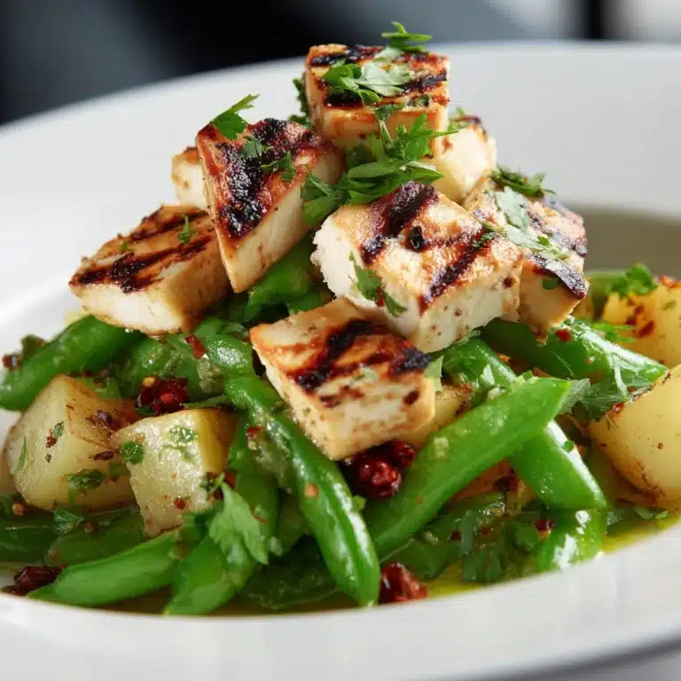 Asian Marinated Chicken with Snap Pea Panzanella Recipe