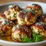 Garlic Parmesan Chicken Meatloaves Recipe