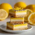 Low Sugar Lemon Poppy Seed Greek Yogurt Bars Recipe
