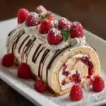 Raspberry White Chocolate Cake Roll Recipe