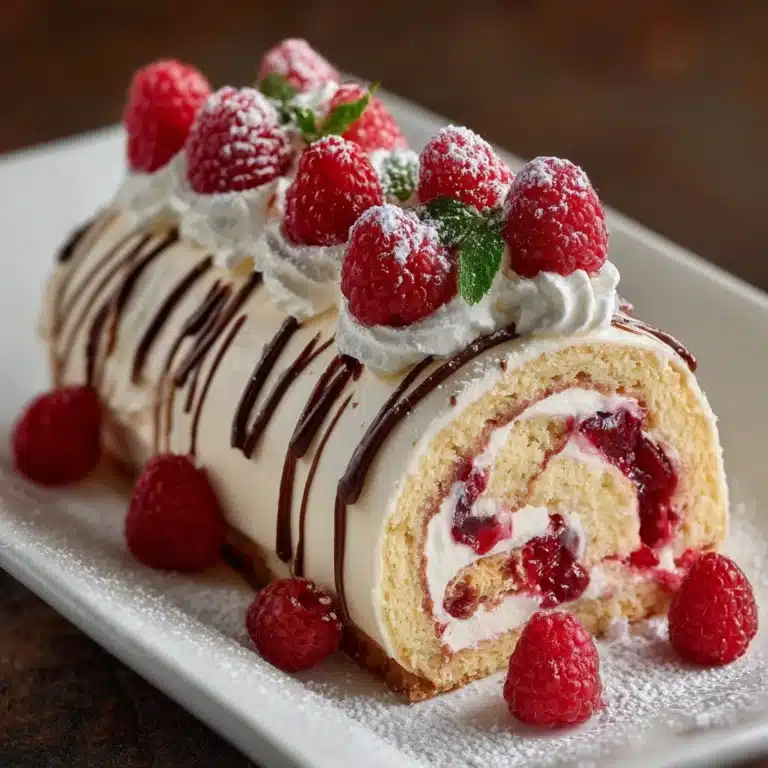 Raspberry White Chocolate Cake Roll Recipe