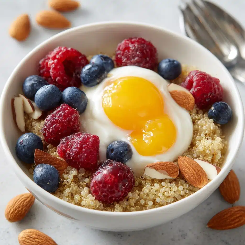 Quinoa Breakfast Bowl with Almonds and Honey Recipe - Recipe Image