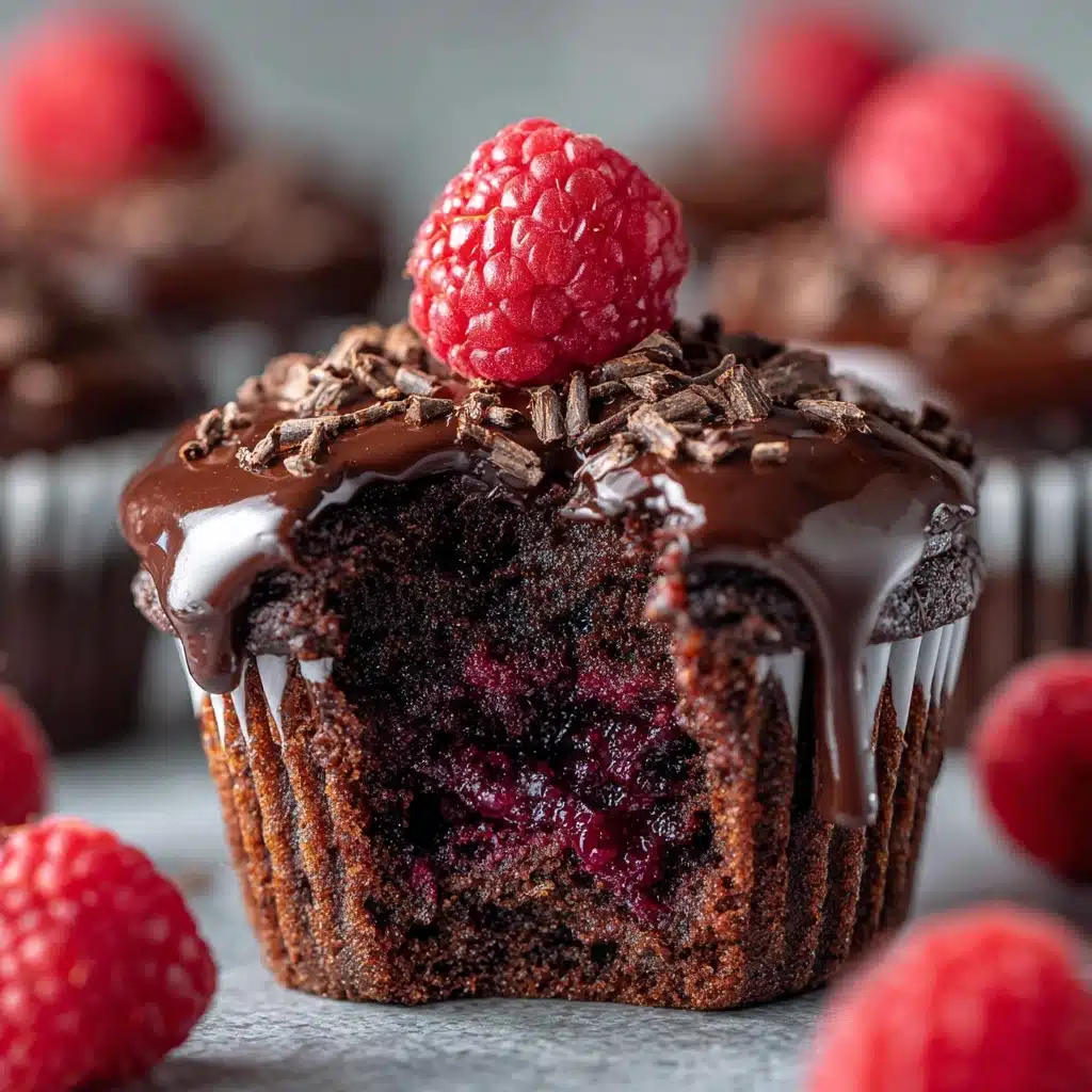 Raspberry Chocolate Lava Cupcakes Recipe - Recipe Image