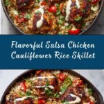 Salsa Chicken Cauliflower Rice Skillet Recipe