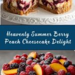 Savory Summer Berry and Peach Cheesecake Recipe