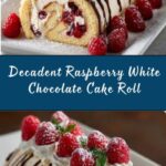 Raspberry White Chocolate Cake Roll Recipe