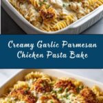 Creamy Garlic Parmesan Chicken Pasta Bake Recipe