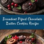 Piped Chocolate Butter Cookies Recipe