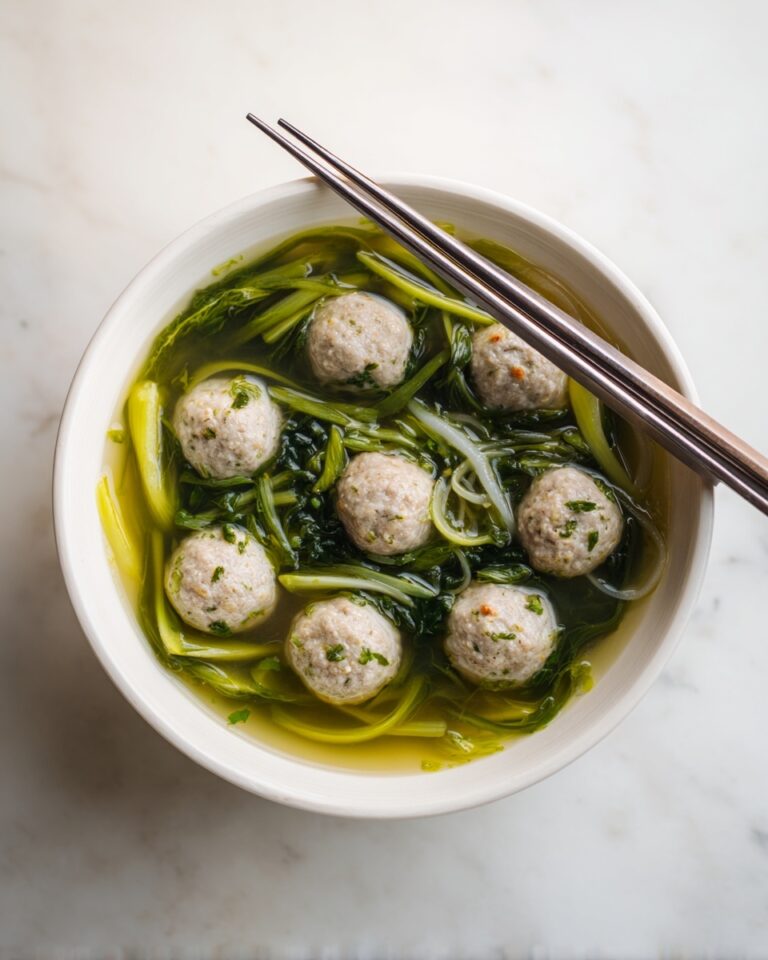 Vietnamese Mustard Green Soup with Shrimp Balls Recipe