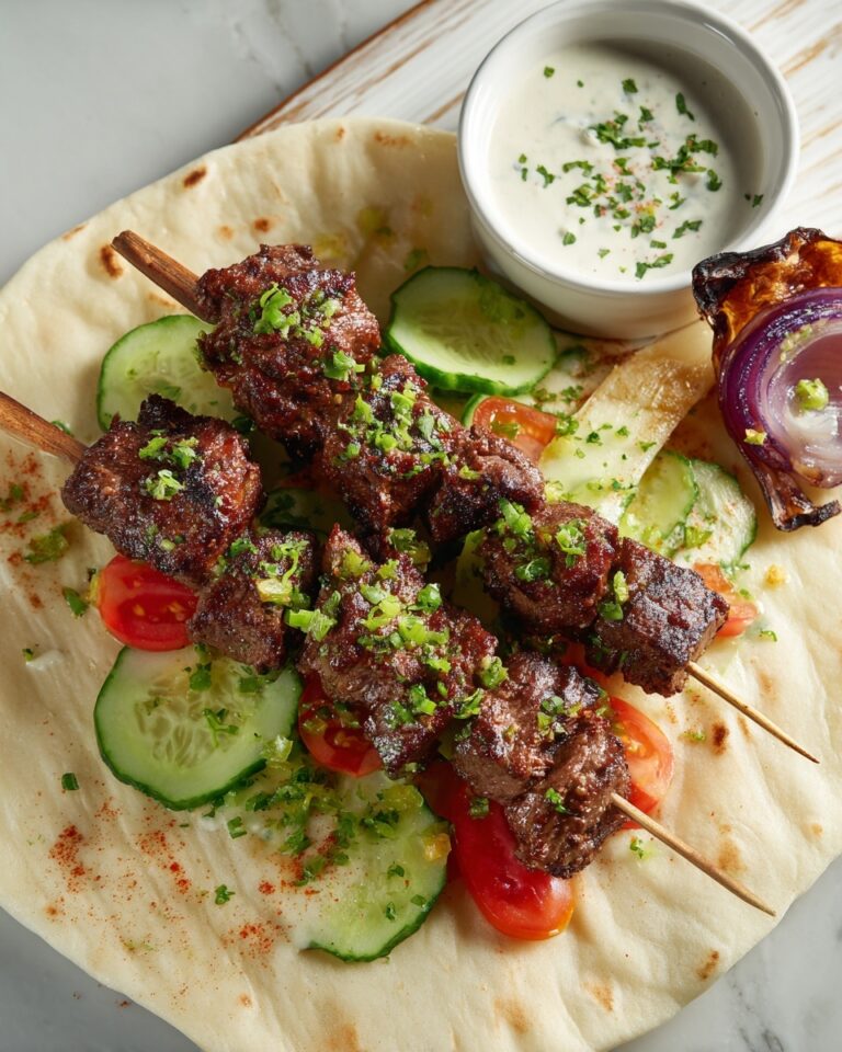 Greek Lamb Souvlaki with Homemade Pita Bread Recipe