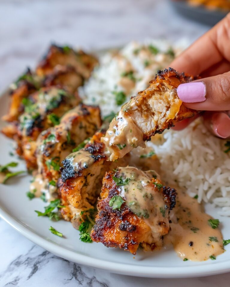 Chicken & Rice Bowls with Creamy Garlic Sauce Recipe