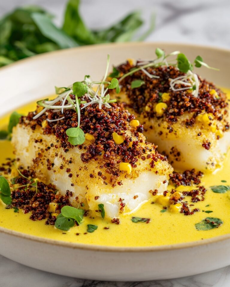 Herb-Crusted Sea Bass with Toasted Coconut and Tomato Dressing Recipe