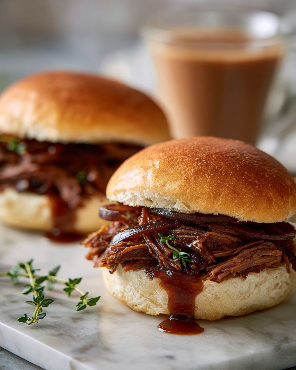 Slow Cooker French Dip Sandwiches Recipe - Recipe Image