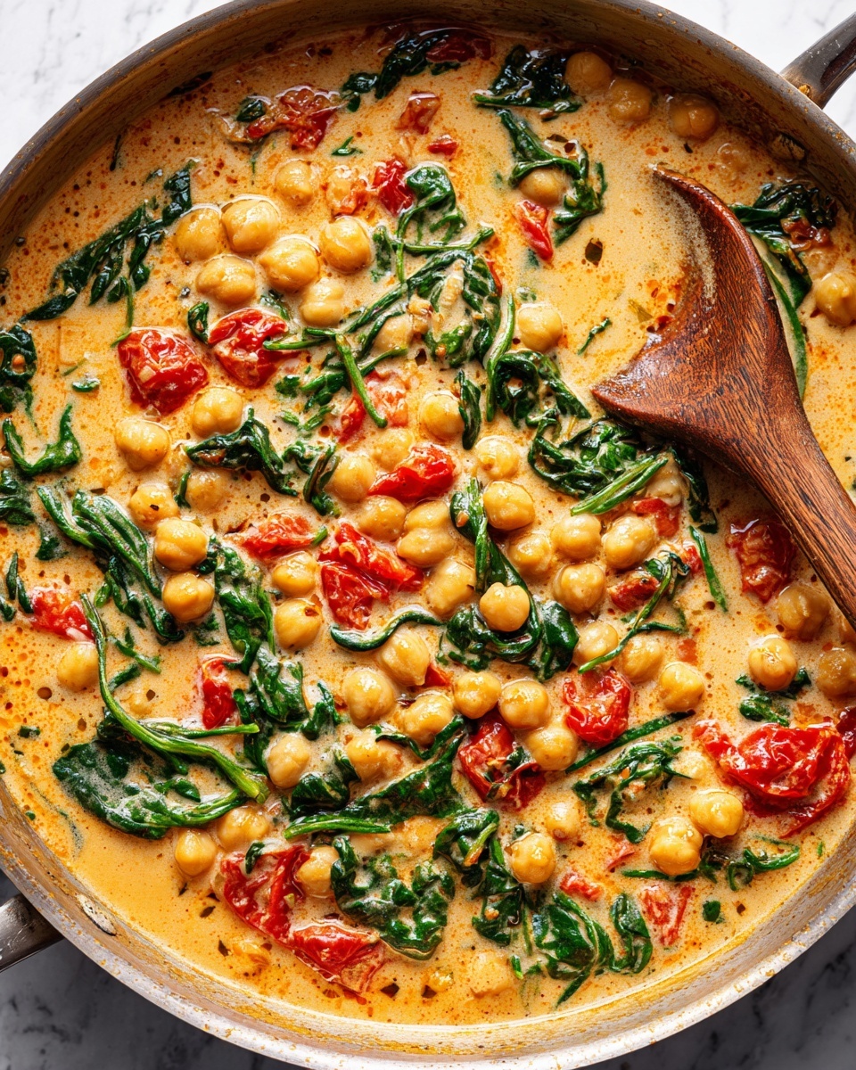 Creamy Sun-Dried Tomato Chickpeas Recipe - Recipe Image