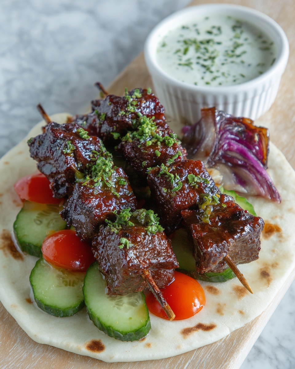 Greek Lamb Souvlaki with Homemade Pita Bread Recipe - Recipe Image
