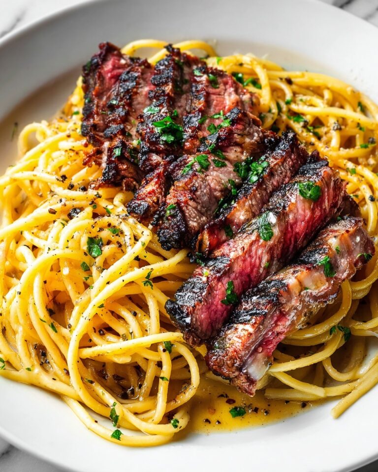 Garlic Butter Steak Lightning Noodles Recipe