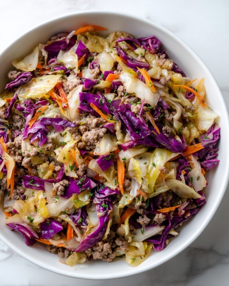 Ground Beef and Chopped Cabbage Skillet Recipe
