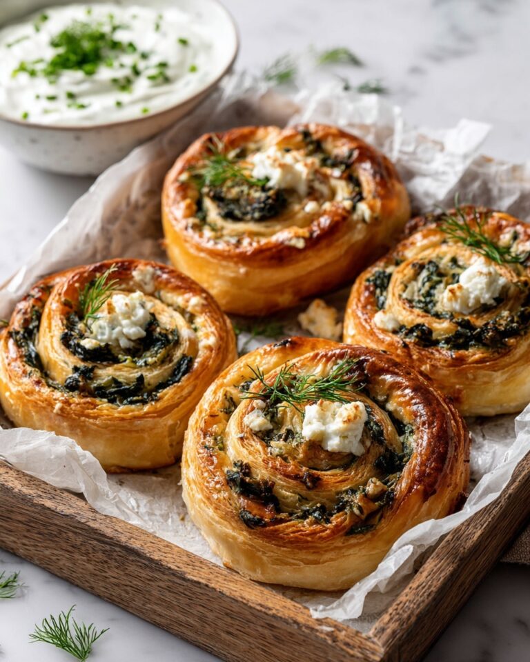 Spinach & Feta Pastry Rolls Recipe