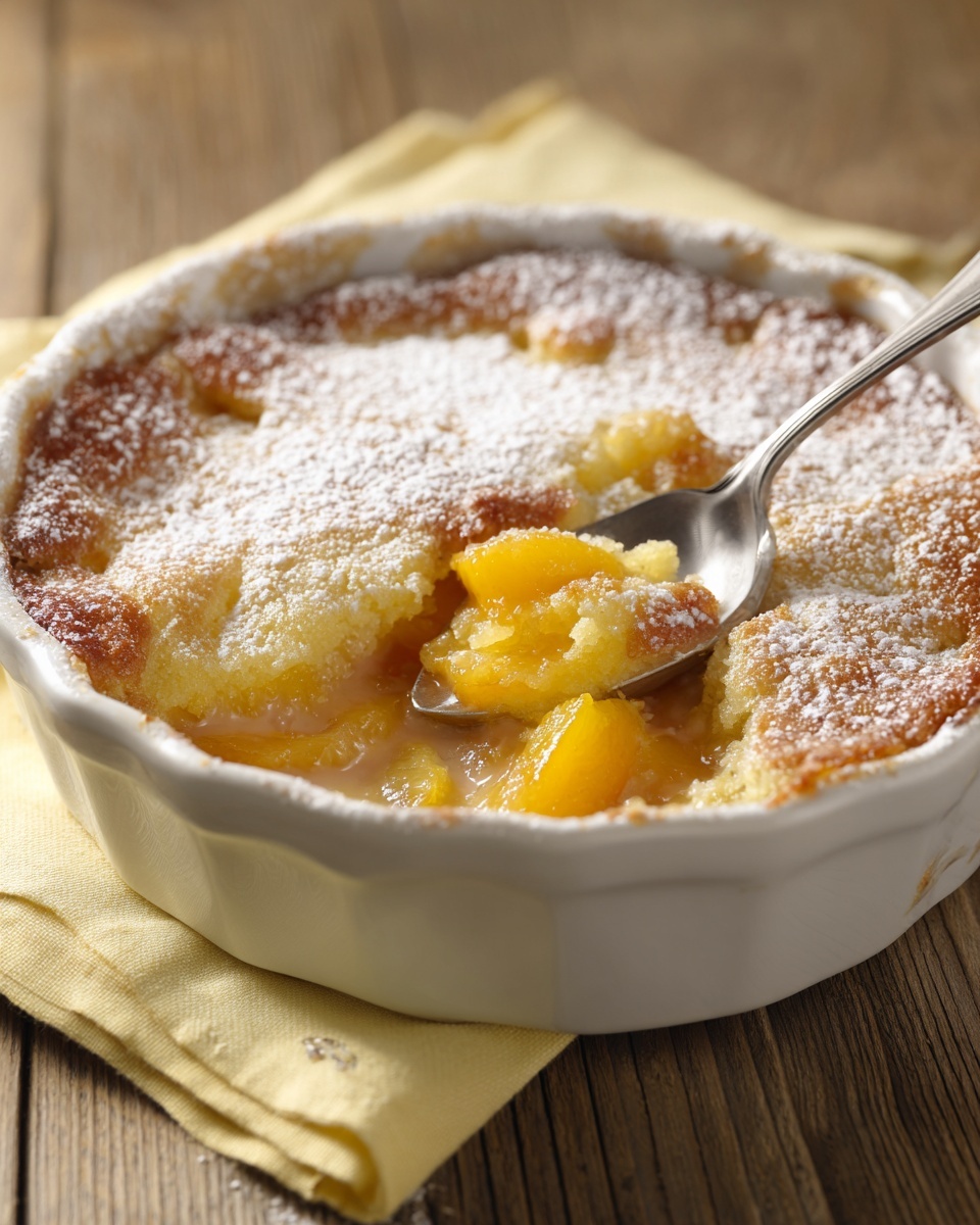 Peach Cobbler Bread Pudding Recipe - Recipe Image