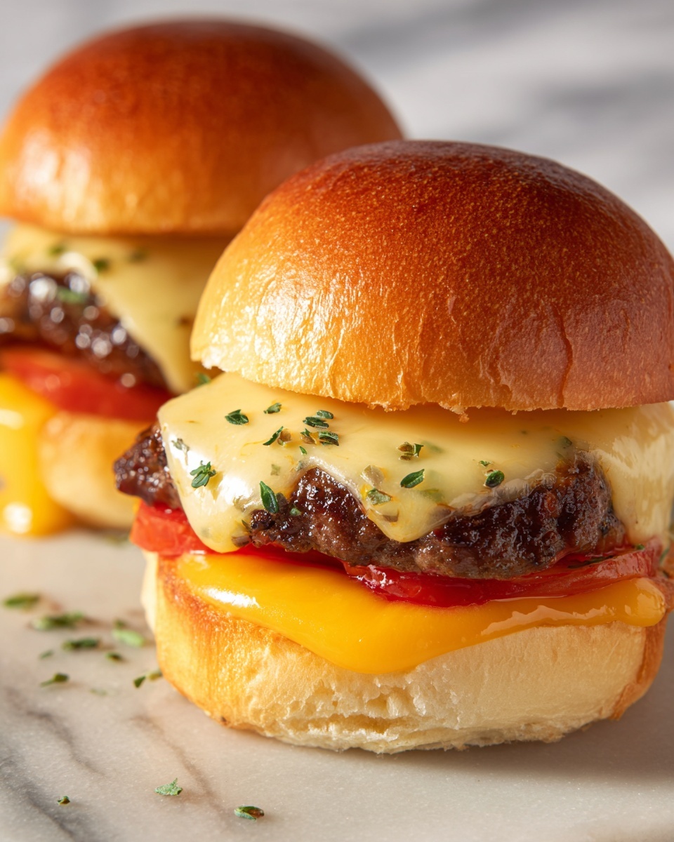 Pull-Apart Cheeseburger Sliders Recipe - Recipe Image