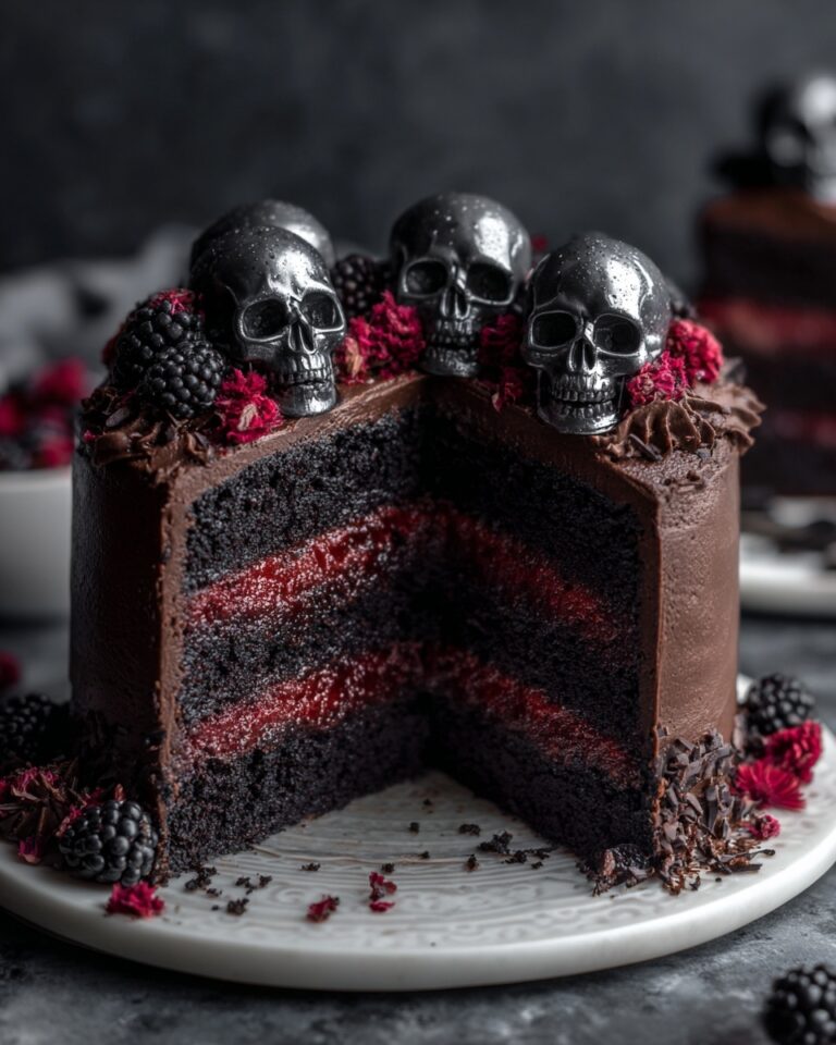 Spooky Black Velvet Halloween Cake Recipe