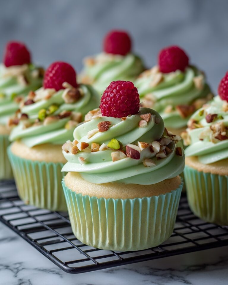 Luscious Pistachio Cupcakes with Vanilla Buttercream Frosting Recipe